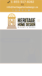 Mobile Screenshot of heritagehomedesign.ca