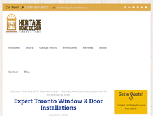 Tablet Screenshot of heritagehomedesign.ca